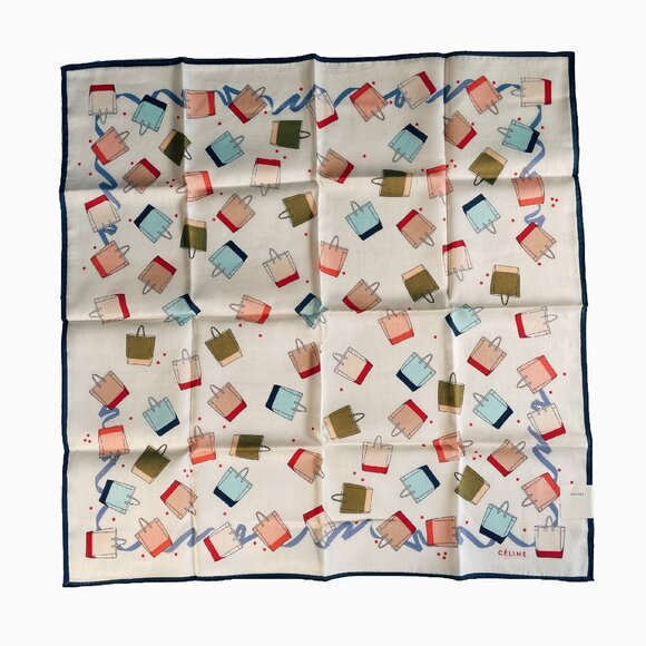 Celine NWT Cotton Scarf – Tote Bag Print - Picture 2 of 10